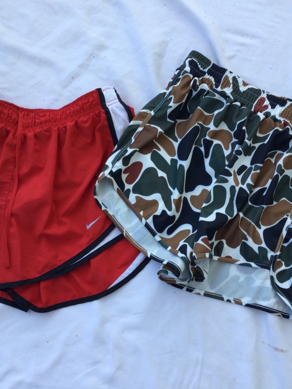 2 Pairs Women’s Elastic Waist Shorts, one Large, one Medium